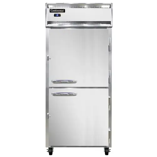 Continental 1RXSNHD 36 1/4" One Section Reach In Refrigerator, (2) Right Hinge Solid Doors, Top Compressor, 115v