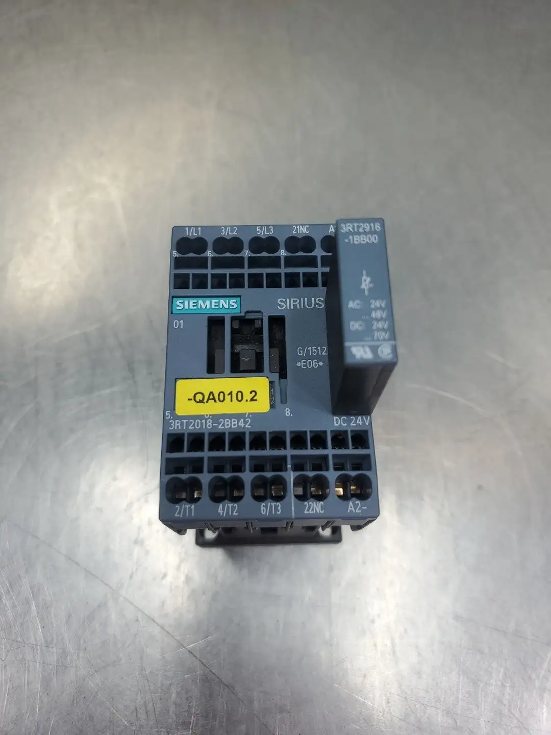 Siemens 3RT20182BB42 Power Contactor w/3RT29161BB00 Module. 4E48