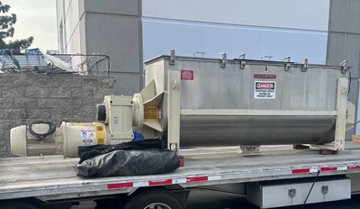 Used Littleford approximately 100 cuft T304 stainless steel double ribbon blender