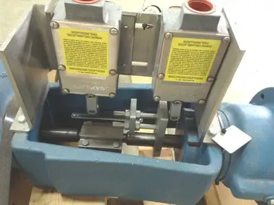 USED ITT 32107 4 INCH AIR ACTUATOR VALVE W/ LIMIT SWITCHES