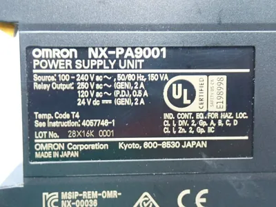 Used OMRON NXPA9001 Power Supplies | HGR 24 #738847