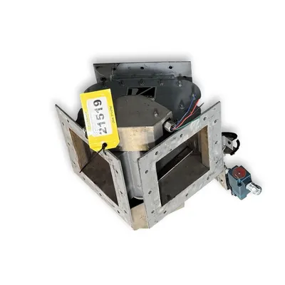 Used 8" Square Salina Vortex Pneumatic actuated gravity Diverter Valve