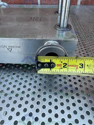 USED MILLIPORE STAINLESS STEEL PELLICON FILTER HOLDER W/ 1" SANITARY FITTING