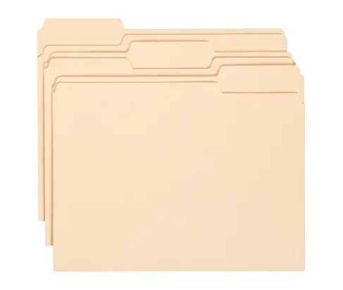 Office Depot Economy File Folders, 1/3 Cut, Letter Size, Manila, 150 pack