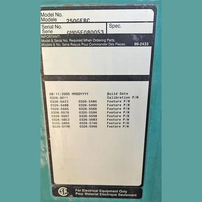 USED 2005 CUMMINS ONAN 250GEBC