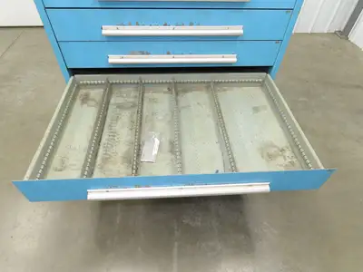 Nu-Era Modular Tool Storage Cabinet 10 Drawer 45x28x61" Stanley Vidmar Blue
