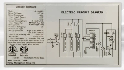 171-0054 48” Self Contained Glass Sliding 2 Door Cooler
