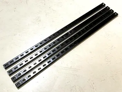 3310T791 | Strut Channel Low-Profile Slotted Black STL 4ft Long LOT OF 4 - New Other