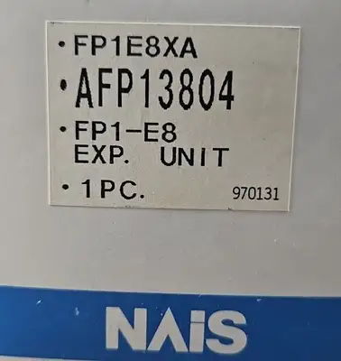 PANASONIC FP1E8XA NAIS AFP13804 EXPANSION UNIT. Loc3B-2