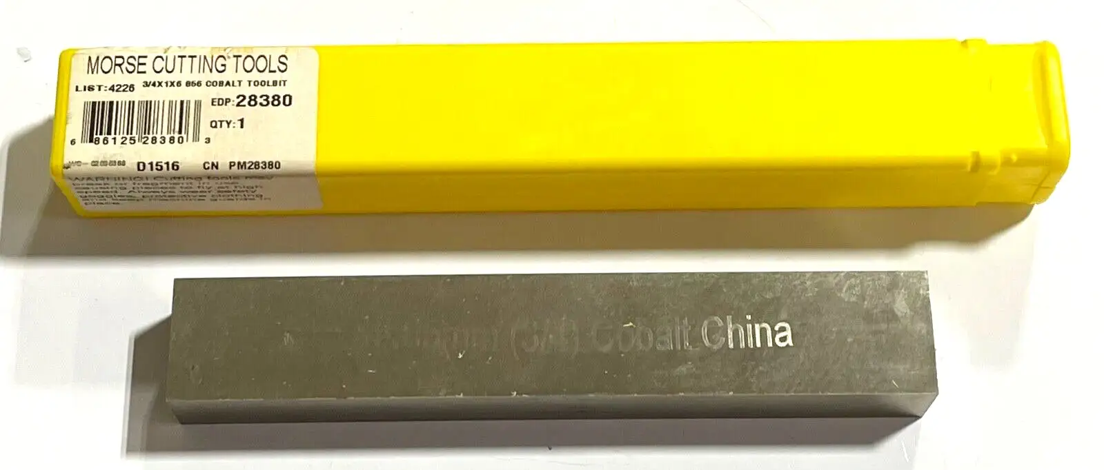 Morse 3/4" x 1" x 6" Premium Cobalt Steel Rectangular Tool Bit 28380