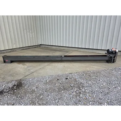 Used 9" Dia. X 18'-9"L Industrial Screw Auger Conveyor Carbon Steel 3HP