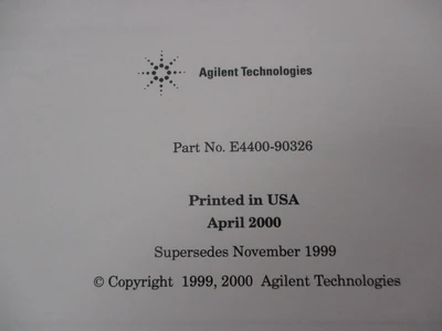 AGILENT ESG Used Family Signal Generators Quick Start Guide