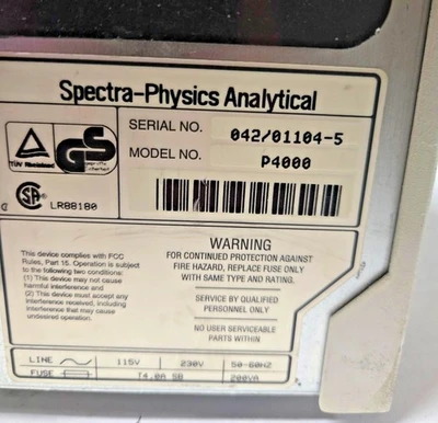 USED Spectra Spectra-Physics SpectraSystem UV2000