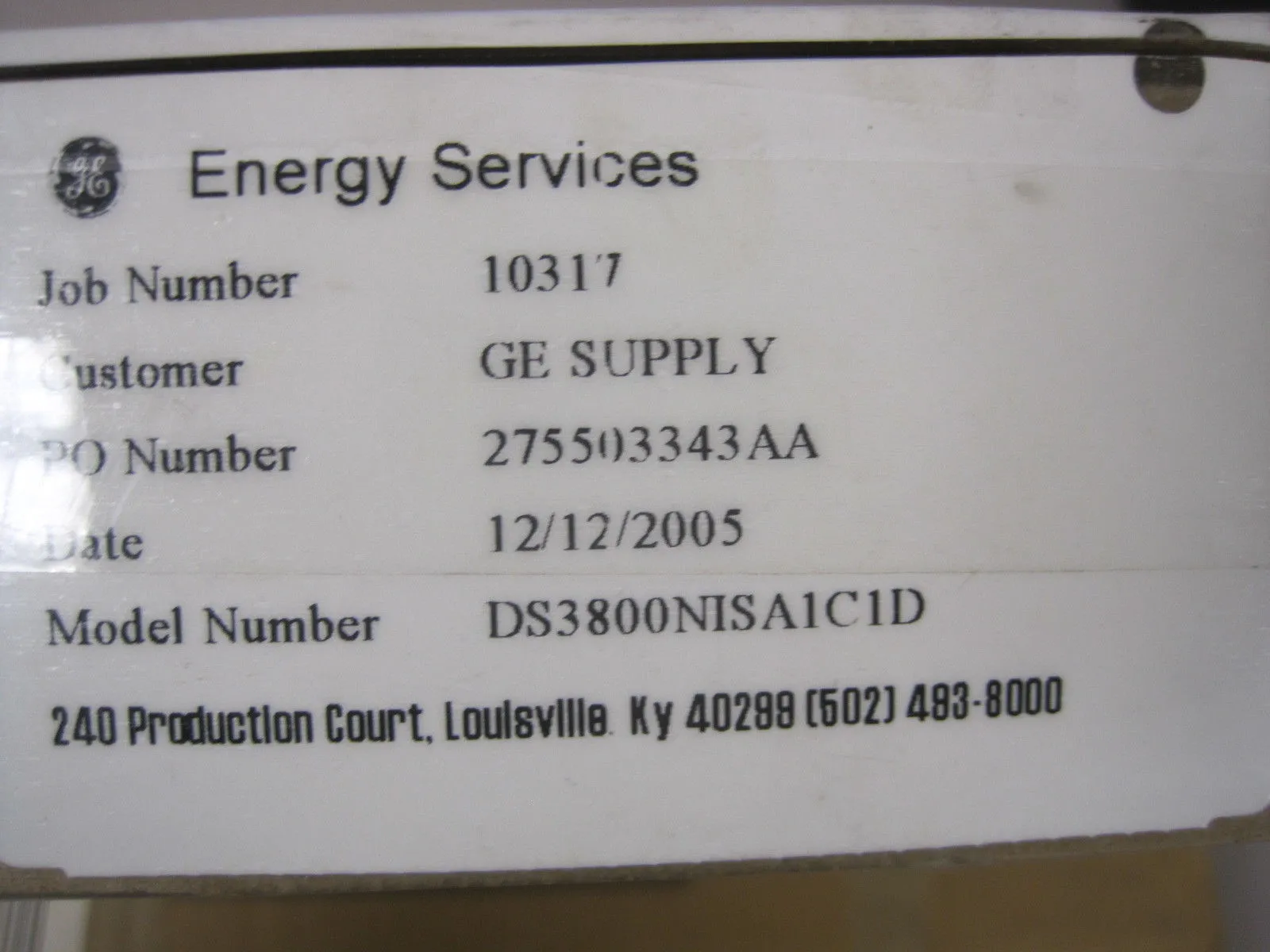 REFURBISHED GENERAL ELECTRIC DS3800NISA1C1D BOARD