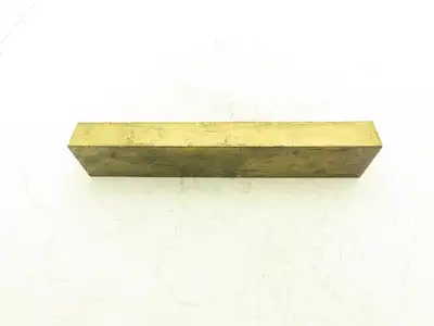 360 Yellow Brass Stock Rectangle Flat Bar 1-1/2"x 2-1/2"x 13-11/16"L  15lbs
