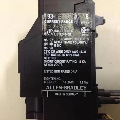 USED ALLEN BRADLEY 193-BSB30 SER B
