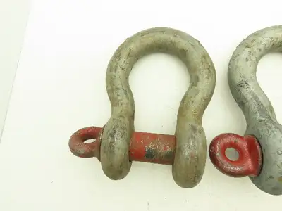 Crosby G-209 Galvanized Carbon Anchor Shackle with 1.63" Screw Pin Lot of 3