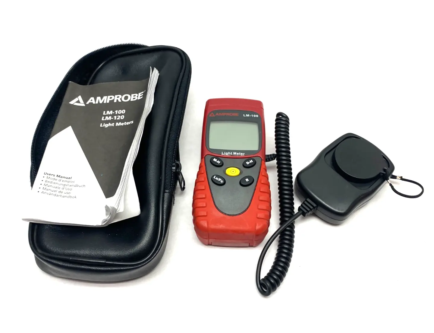 USED AMPROBE PORTABLE COMPACT LIGHT METER 20,0000 LUX, FRONT PANEL SWITCHABLE