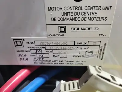 USED SQUARE D MODEL 6