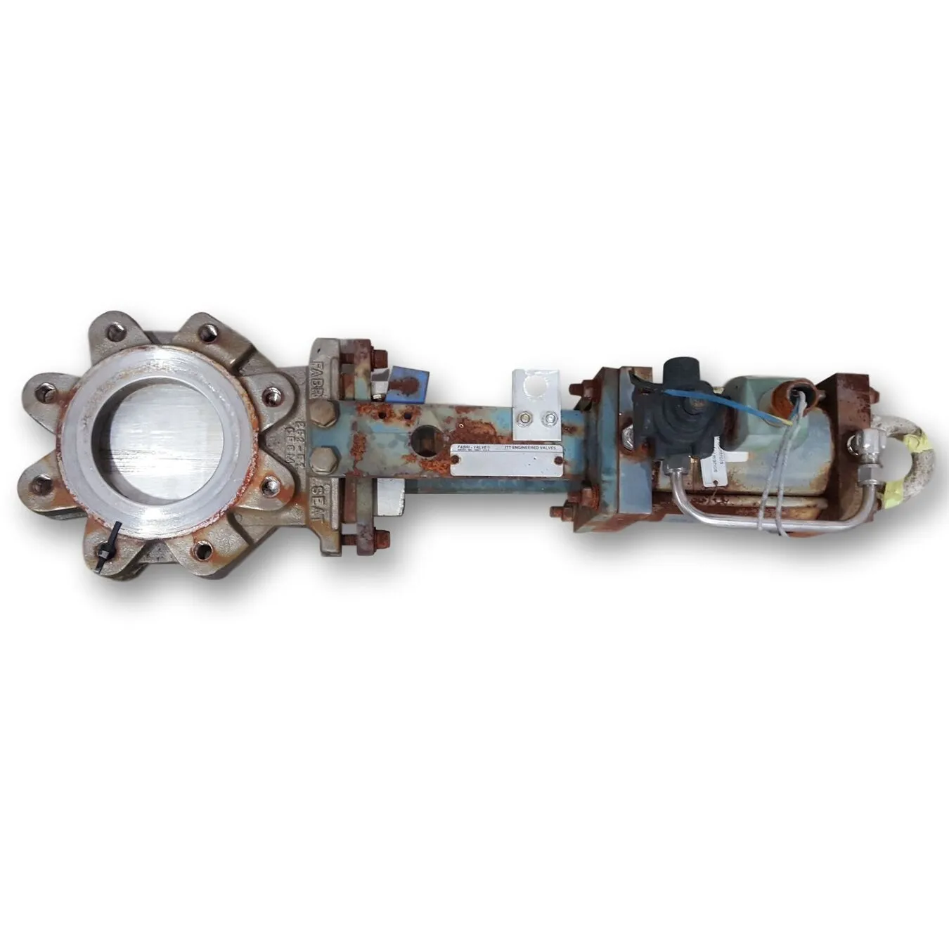 Used 4" Stainless Steel Fabri-valve Slide Knife Gate Valve