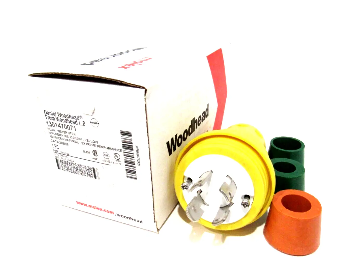 NEW MOLEX WOODHEAD 1301470071 WATERTITE PLUG 28W09
