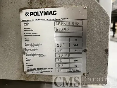USED 2006 BIESSE POLY MAC AKRON 855 EDGEBANDER