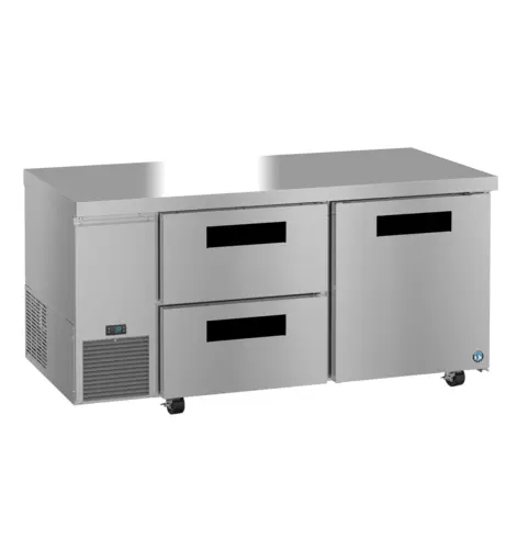 Hoshizaki ULR67B-D2 67" Steelheart Undercounter Refrigerator w/ (2) Sections, (1) Door & (2) Drawers, 115v