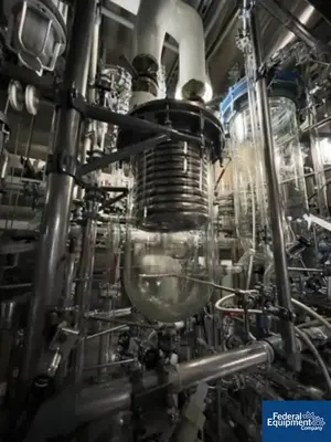 USED BUCHI 107/107 Liter Buchi Kilo Lab Reactor Train System, Glass Lined