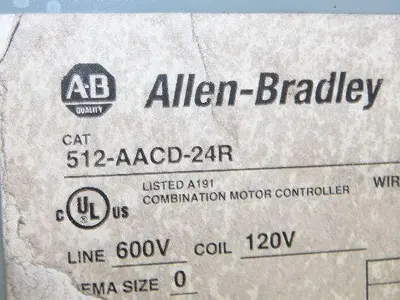 Allen-Bradley 512-AACD-24R Combination Starter NEMA Size 0 Fusible 5HP 600V 3PH