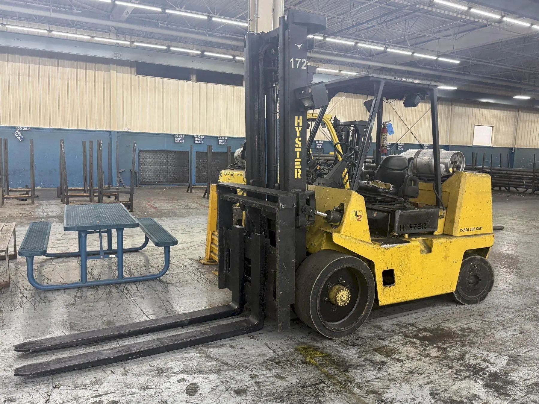 15,500 LBS HYSTER MODEL #S155XL-2 LP GAS FORKLIFT: YOBRO #25297