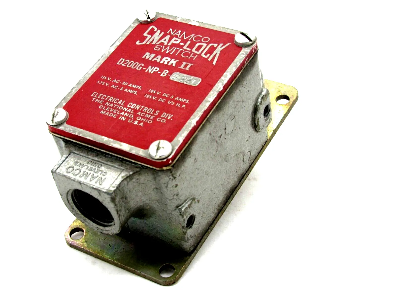 NEW NAMCO SNAP-LOCK D200G-NP-B-R220 LIMIT SWITCH D200GNPBR220