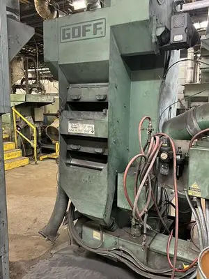USED 2008 GOFF 3672-D SPINNER HANGER SHOT BLASTING MACHINE