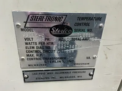 Used STERLCO S3412C Misc Plastics Equipment Ohio US | HGR 24 #1517995