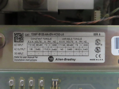 USED Allen-Bradley 1336 PLUS II SENSORLESS VECTOR