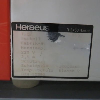 Heraeus 500 W Ovens | Perry Equipment (3)