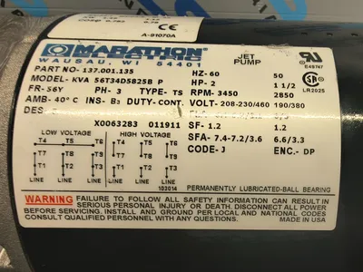 MARATHON KVA 56T34D5825B Motors | ESS Industrial Equipment Sales (8)