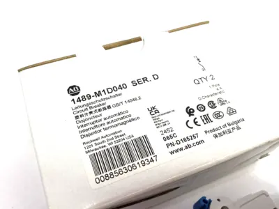 USED ALLEN-BRADLEY SER. D CIRCUIT BREAKER 1-POLE 4A D-CHAR.