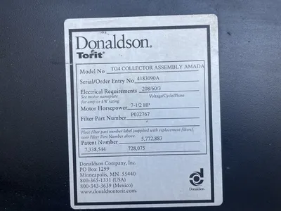 Used DONALDSON TORIT TG4 Dust Collectors California US | Wheeler Machinery Sales #1098582