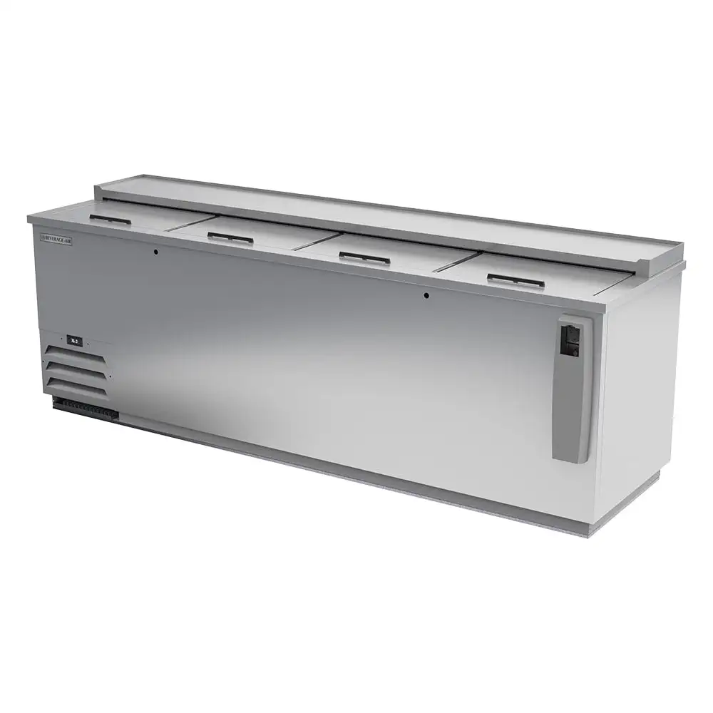 Beverage-Air DW94HC-S 95" Forced Air Bottle Cooler - Holds (39) 12 Oz Bottle Cases, Bottle Opener, 115v