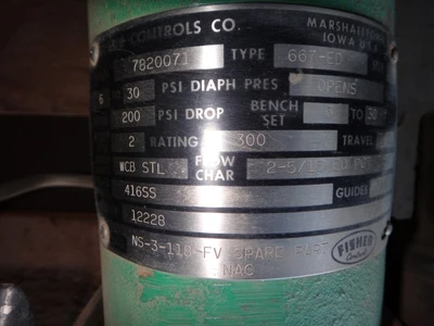 Fisher 2" 300 Class, WCB Steel Flanged Control Valve