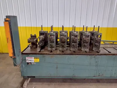 6 STAND X 8" X 1.5" YODER MODEL M1-1/2 ROLLFORMER, 16 STAND BASE: YOBRO #24215
