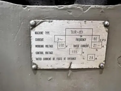 24" X 120" TOOLMEX PONAR MODEL #TUR-63 GAP BED ENGINE LATHE, 3.5" HOLE: STOCK #22195