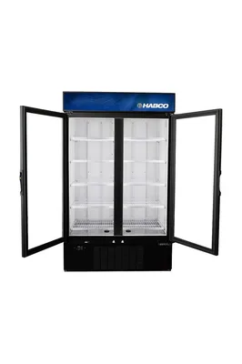 181-0011 Habco SF46HCBXM Glass Swing Door Self-Contained Freezer Merchandiser
