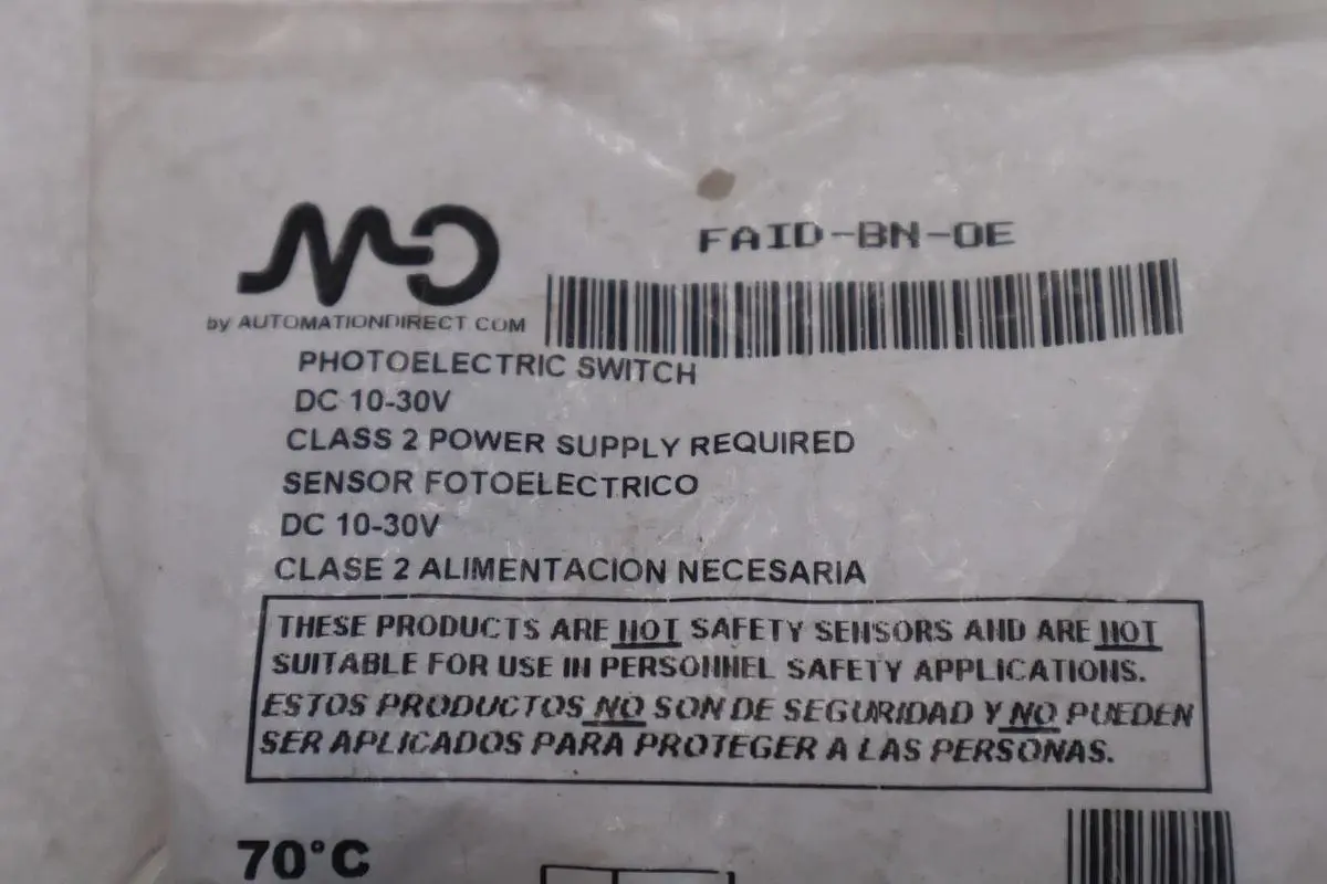 AUTOMATION DIRECT FAID-BN-OE PHOTOELECTRIC SWITCH DC 10-30V STOCK K-3777
