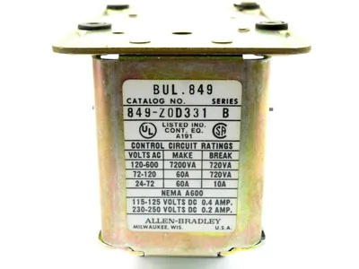 NEW ALLEN BRADLEY 849-Z0D331 PNEUMATIC TIMING RELAY SER B 849Z0D331