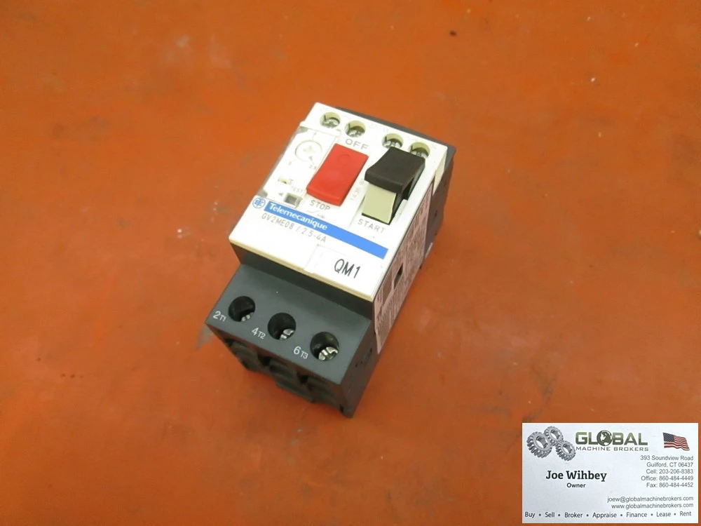 Schneider Electric GV2ME08 Manual Starter, Motor Circuit Breaker, 3 Pole