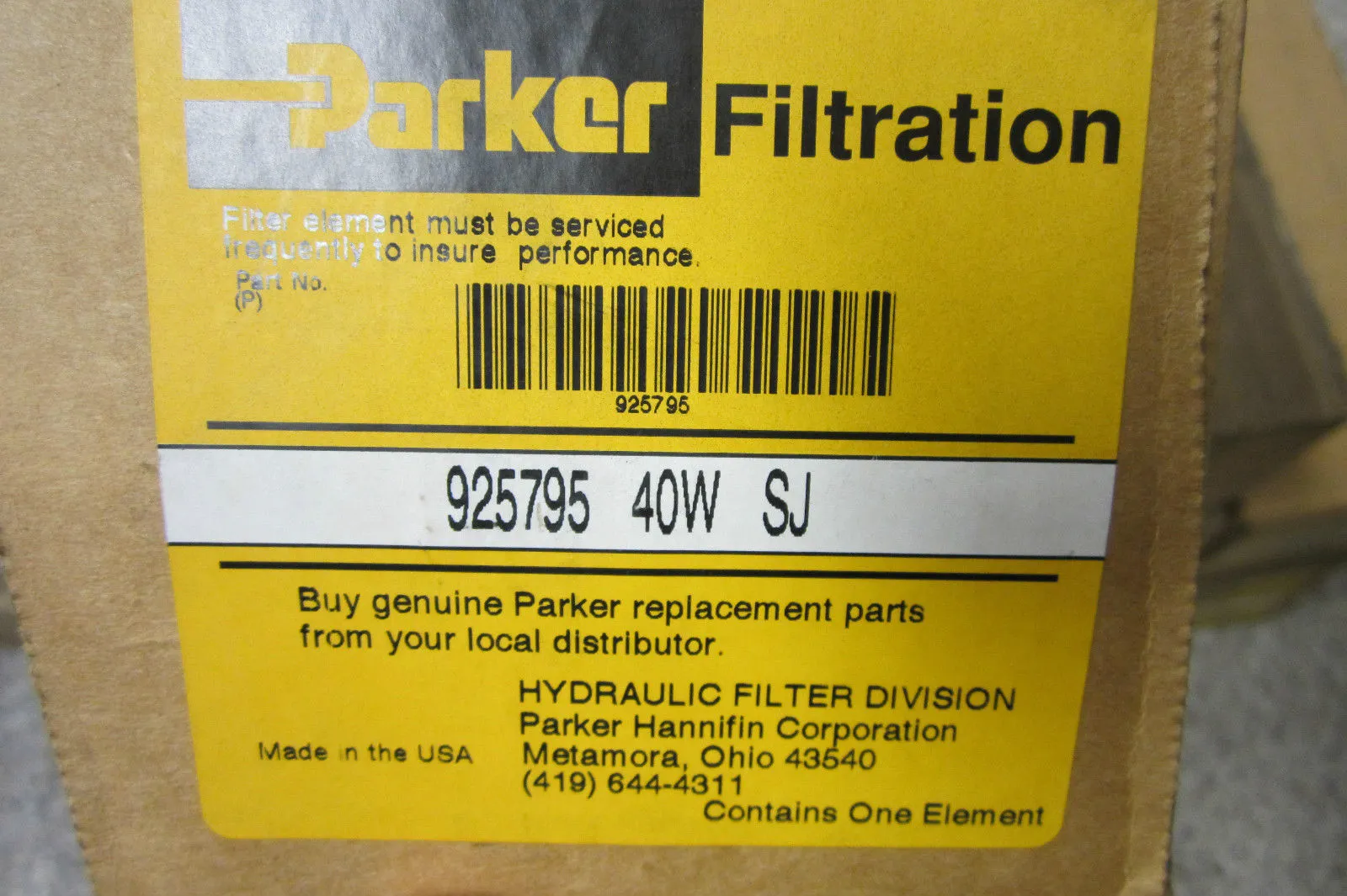 NEW PARKER 925795-40W-SJ FILTER 92579540WSJ