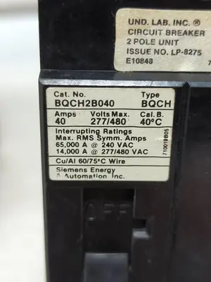 USED SIEMENS BQCH2B040