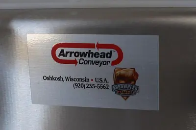7' long by 12" wide L-Shaped Conveyor