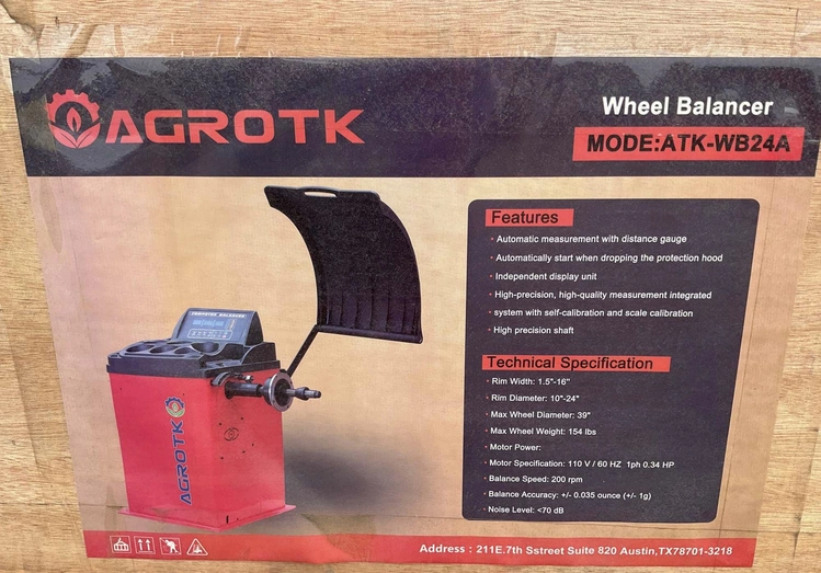 Used AGT ATK-WB24A WHEEL BALANCER Tire Balancers Michigan US | Miedema Asset Management Group #1339045